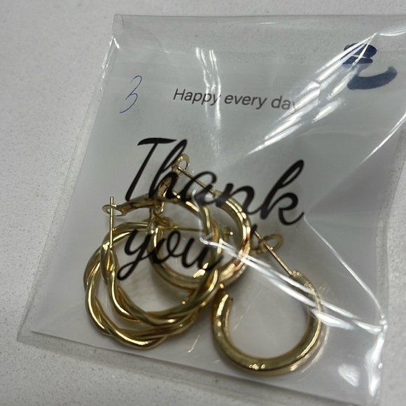 Bohemian Gold & Pearl Earring Set 💛 Lot 3 - Picture 5 of 5